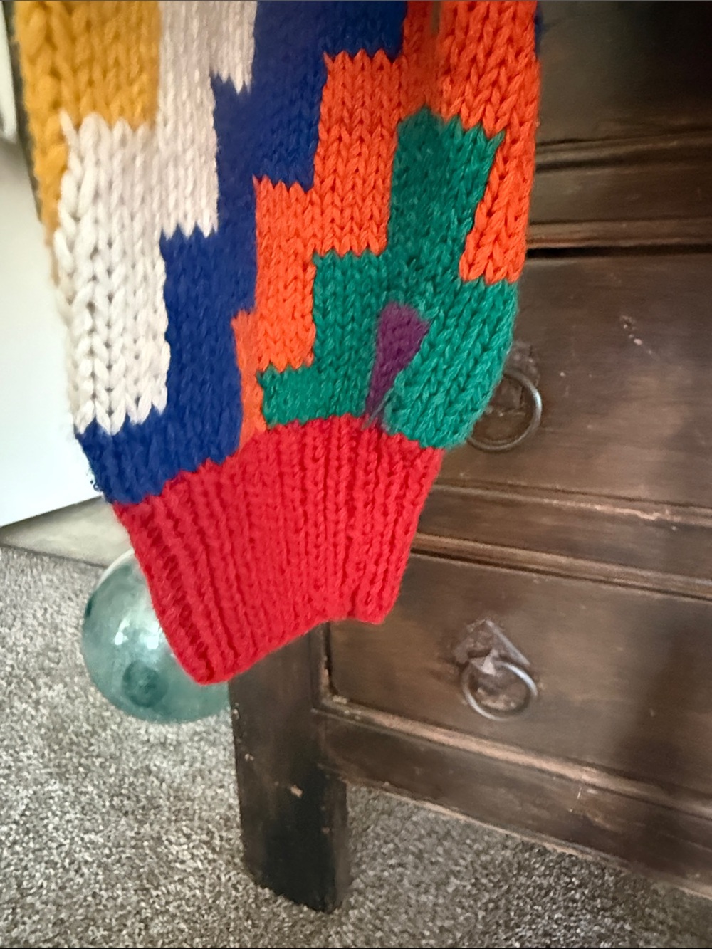 Vintage Saks Fifth Ave Colorblock Sweater - Picture 6 of 9